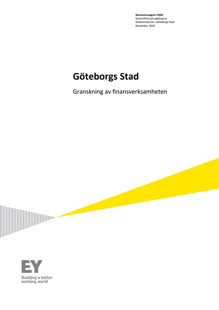 Rapport – Granskning av Göteborgs Stads finansverksamhet