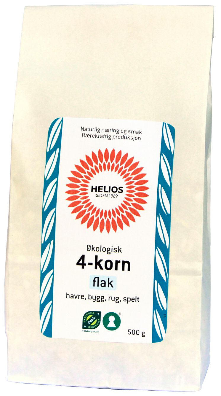 Helios 4-korn flak økologisk 500 g