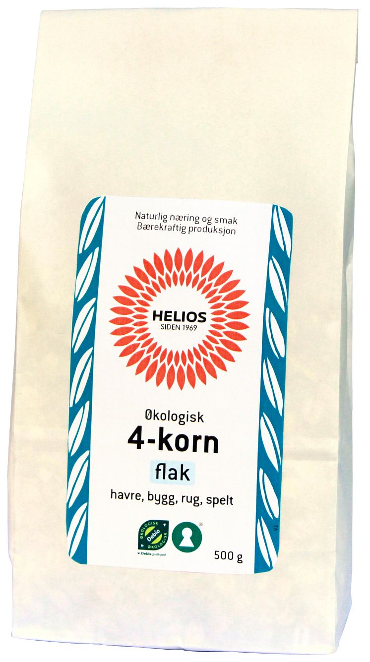 Helios 4-korn flak økologisk 500 g