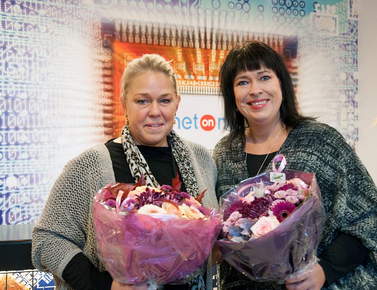 Ulrika Sohtell, marknadschef NetOnNet AB och Carola Tiberg, reklamchef NetOnNet AB