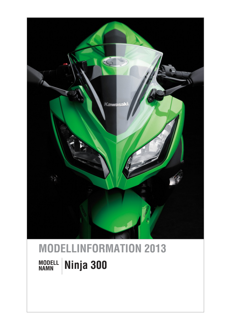 Modellinformation Ninja 300