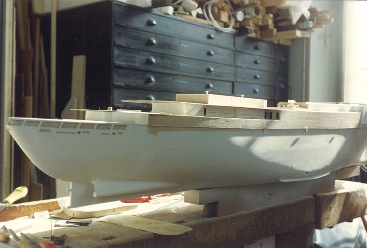 Modell av Kungsholm, arbete pågår, 1994. 