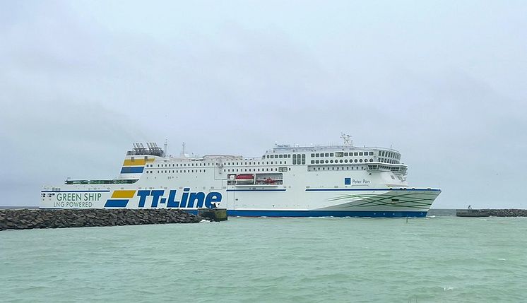 Peter Pans första ankomst i Trelleborgs Hamn