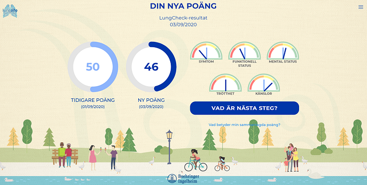 Exempelbild från LungCheck-delen på webbplattformen Lung Life.