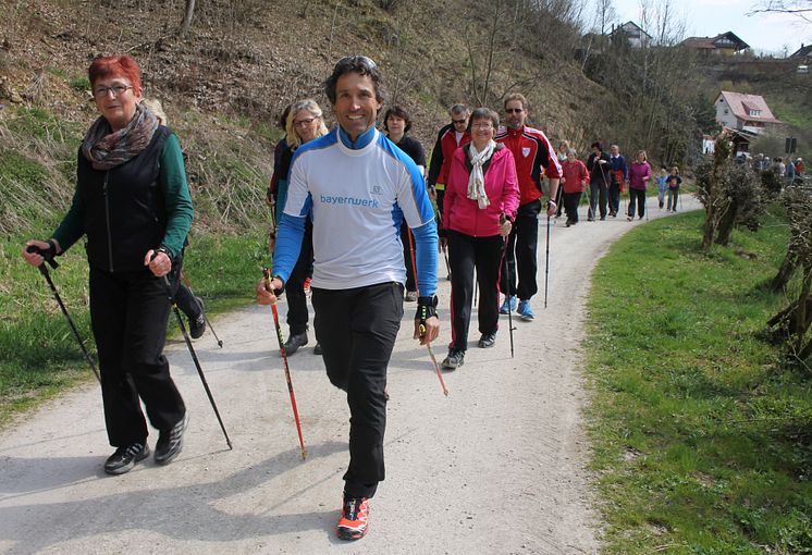 Neben Sport- und Bewegungsexperte Peter Schlickenrieder nutzten viele begeisterte Freizeitsporte das gute Wetter, um die Strecken zu testen.