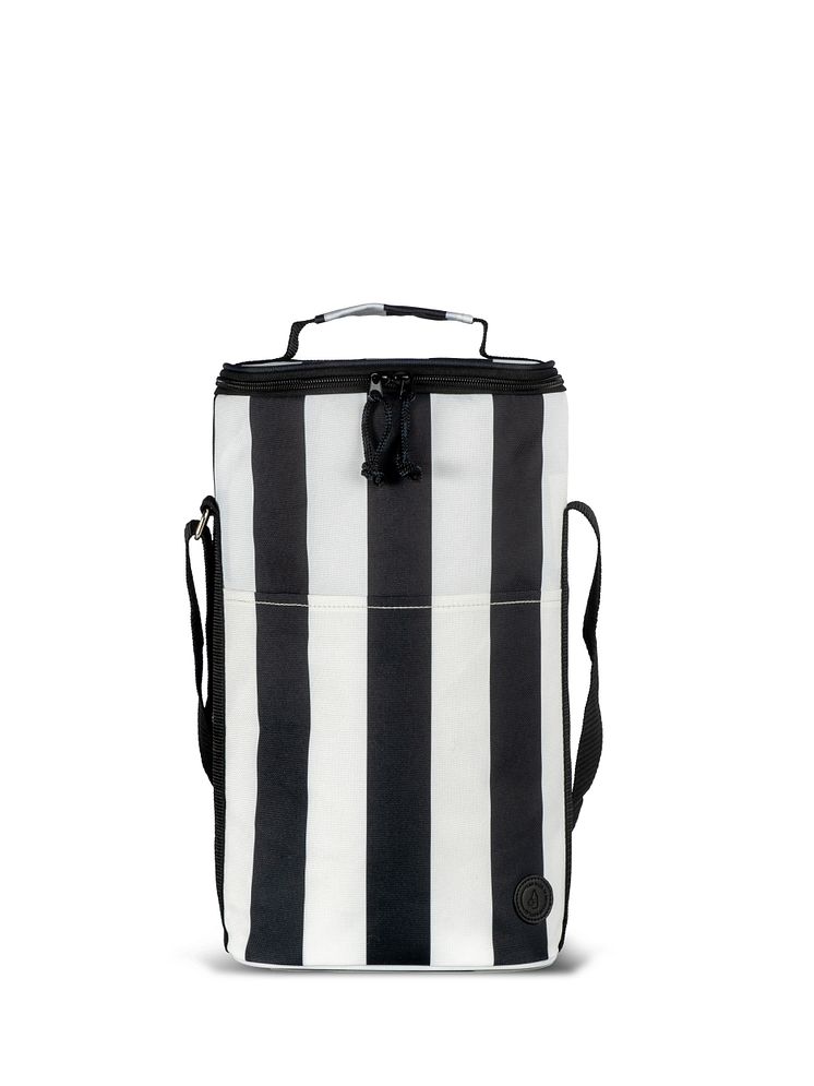 Sagaform SS25 - City stripe cooler bag high rPET Black/white 