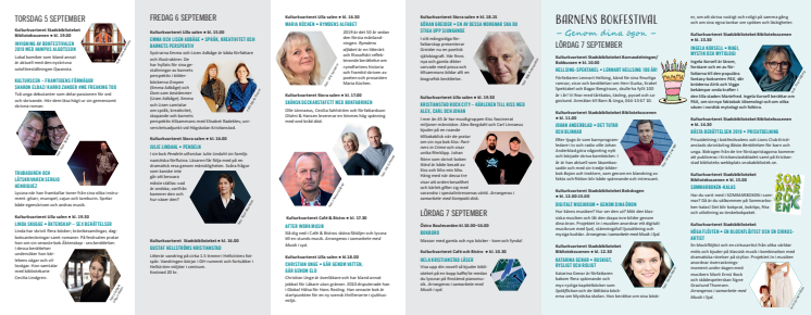 Program för Kristianstad bokfestival 2019