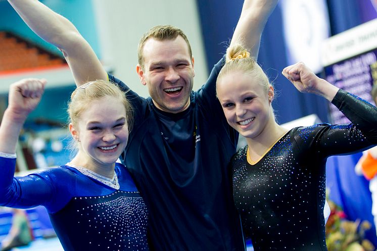 Historiska framgångar för Jonna Adlerteg och Ida Gustafsson vid EM i artistisk gymnastik i Moskva 2013