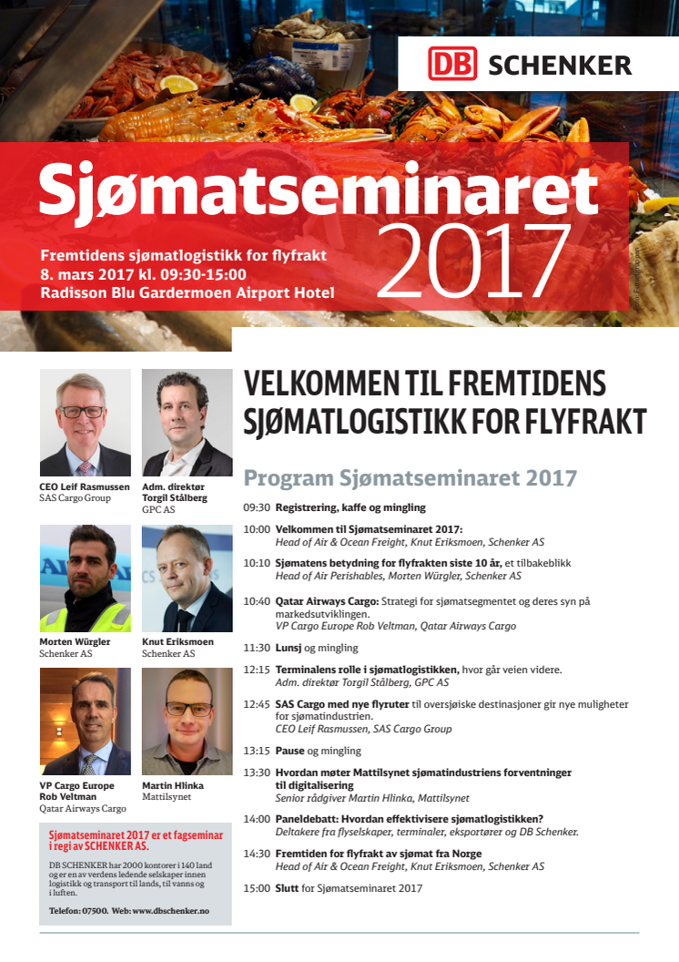 ​Flyfraktseminar om sjømatlogistikk 8. mars 2017