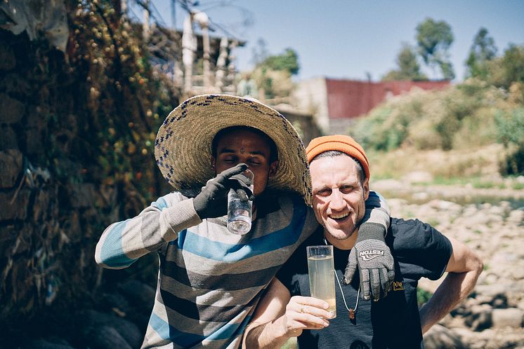 Micha Fritz, Mitbegründer von Viva con Agua, in Äthiopien