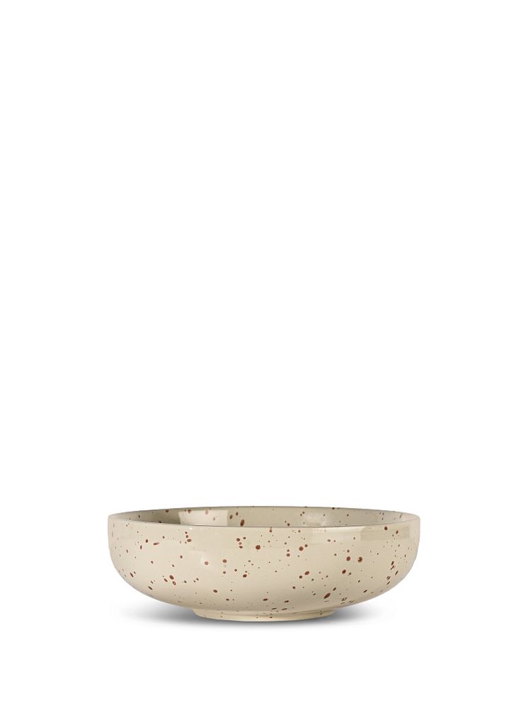 Ditte serving bowl Beige/bordeaux
