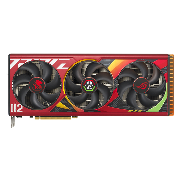 ROG Strix GeForce RTX 4090 EVA-02 graphics card front view