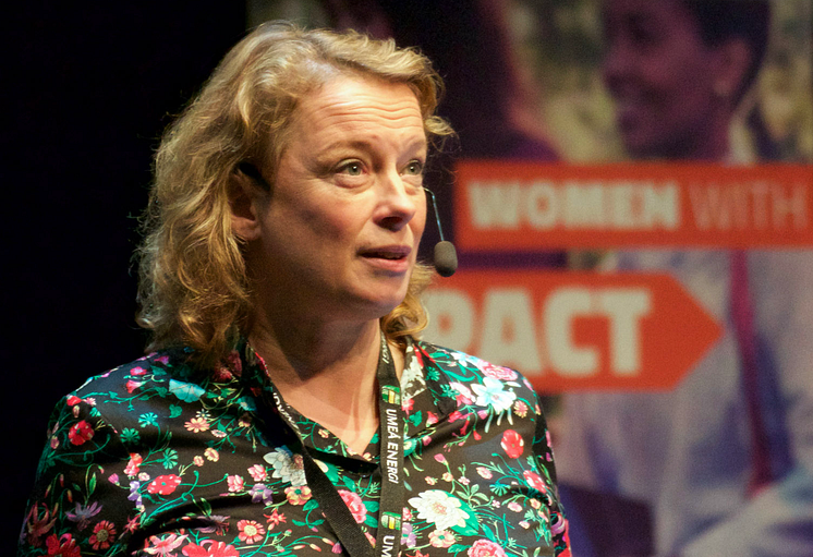 Camilla Wagner, moderator på Women with impact i Umeå 2017.