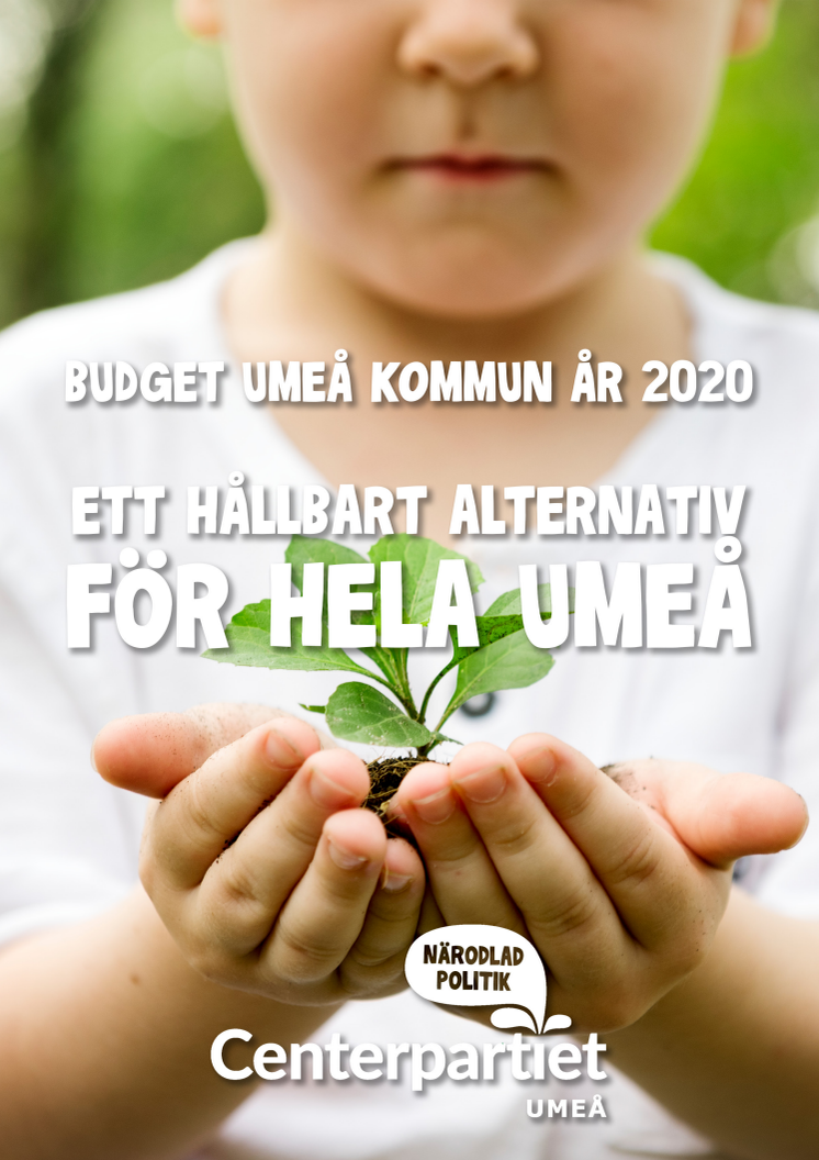 Centerpartiet Umeås budgetförslag för år 2020