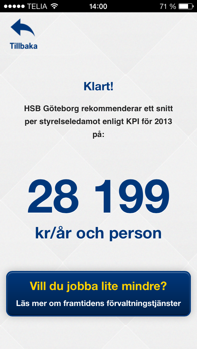 Styrelseapp från HSB Göteborg ger rekommenderat arvode