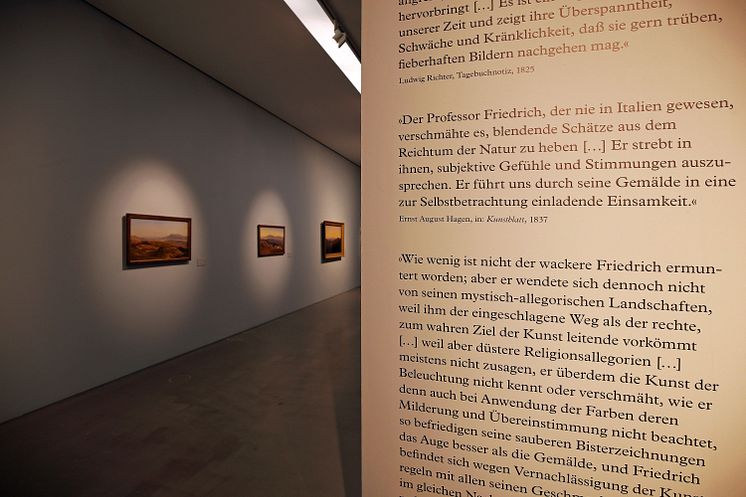 Blick in die Ausstellung Caspar David Friedrich 