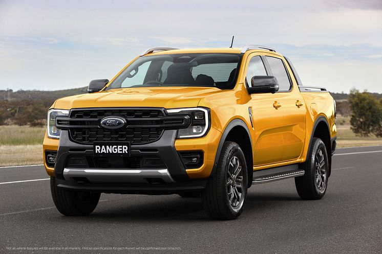 2022Ford_NextGenRanger_Wildtrak_Front3QTR_static_tarmac