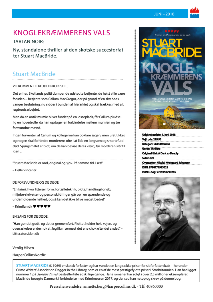 Udkommer i dag: TARTAN NOIR fra prisvindende skotsk forfatter