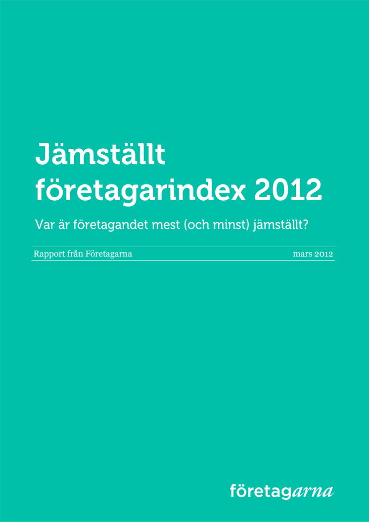 Jämställt företagarindex 2012