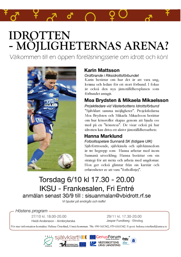 PRESSMEDDELANDE/INBJUDAN: Idrotten - möjlighetens arena?