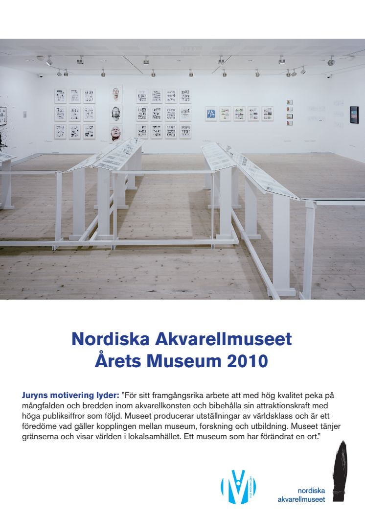 Nordiska Akvarellmuseet Årets Museum 2010