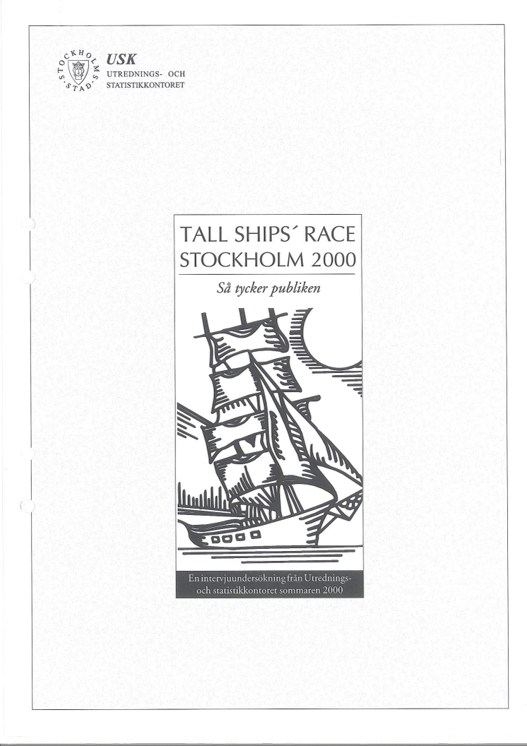 Rapport: Tall Ships Races i Stockholm 2000