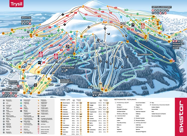 Pistkarta Trysil vintern 22/23