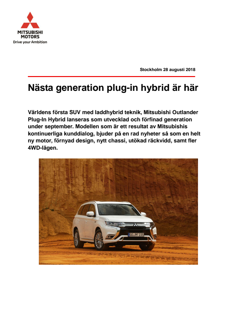 Nästa generation plug-in hybrid är här