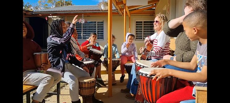 Music therapy jamming session Cecilia Foundation Citrusdal