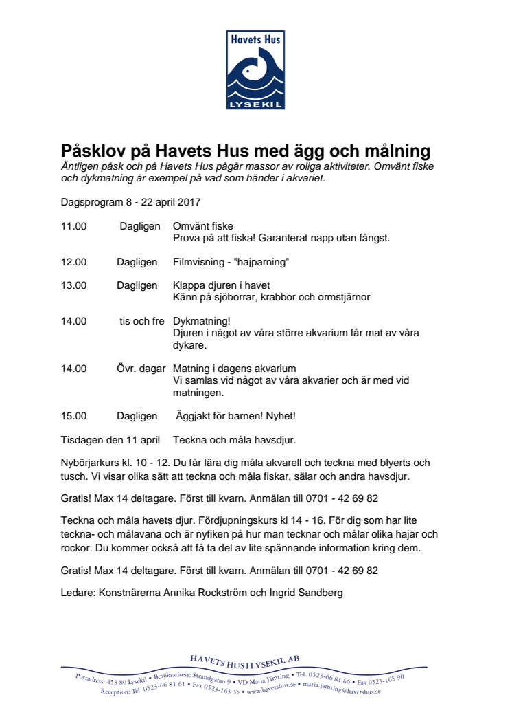 Påsklov på Havets Hus med ägg och målning