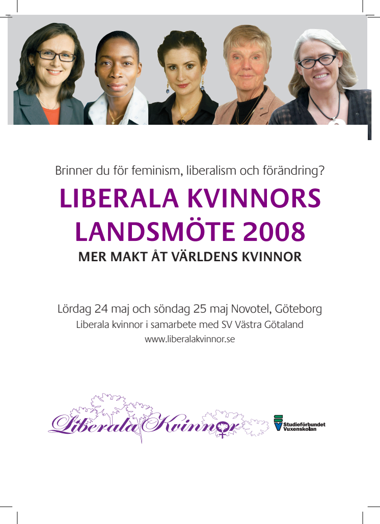 Nu börjar valrörelsen till Europaparlamentet: Liberala Kvinnors kongress 24-25 maj i Göteborg