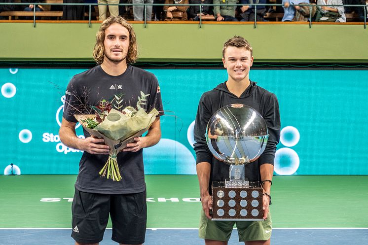 Stefanos Tsitsipas och Holger Rune 