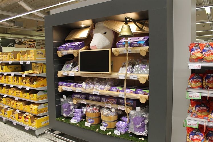 Milka nové shelf-in-shelf vystavení