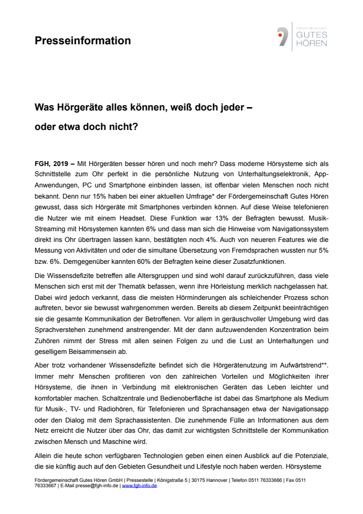 Was Hörgeräte alles können, weiß doch jeder – oder etwa doch nicht?