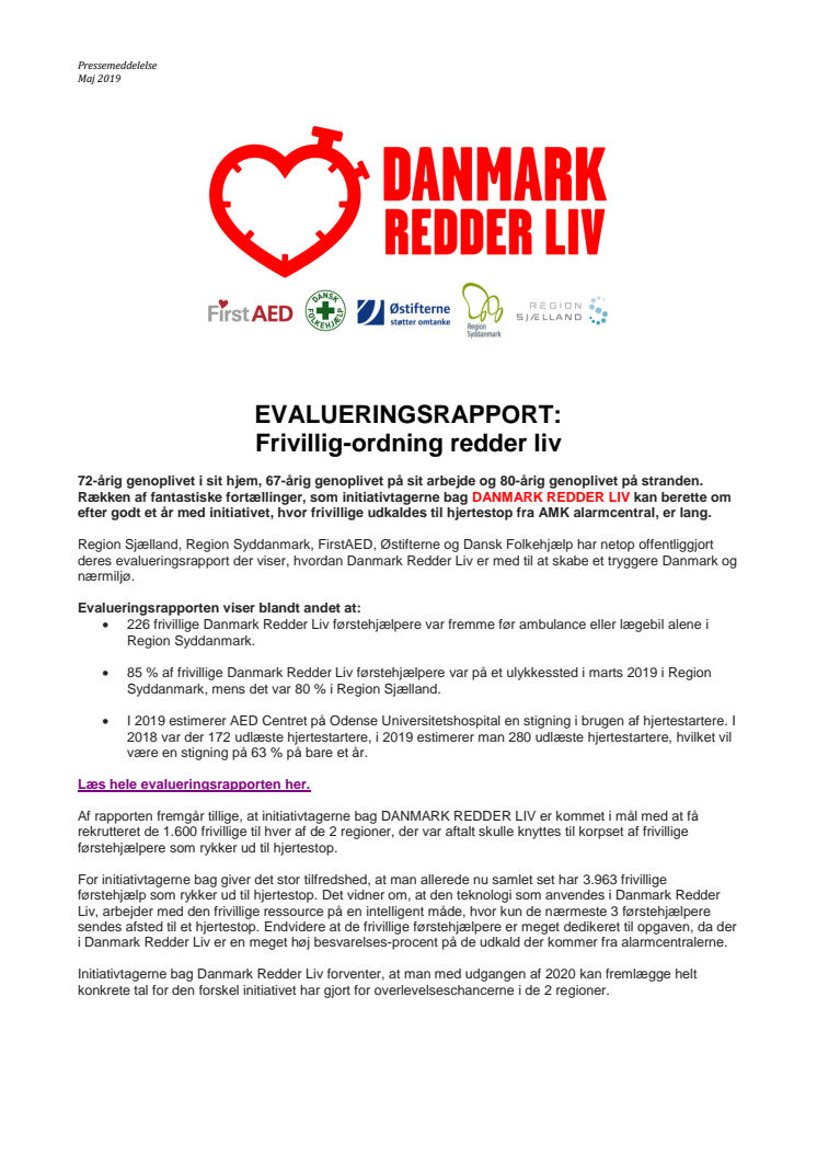 EVALUERINGSRAPPORT: Frivillig-ordning redder liv