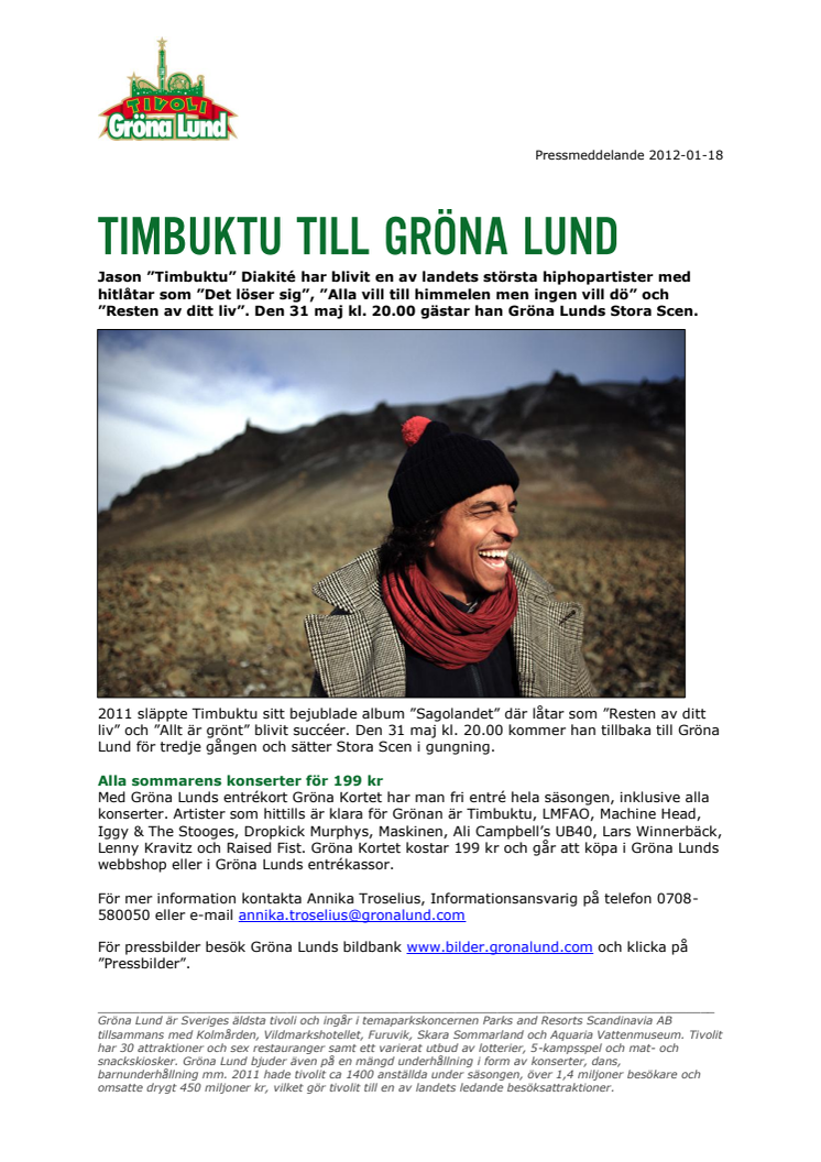 Timbuktu till Gröna Lund