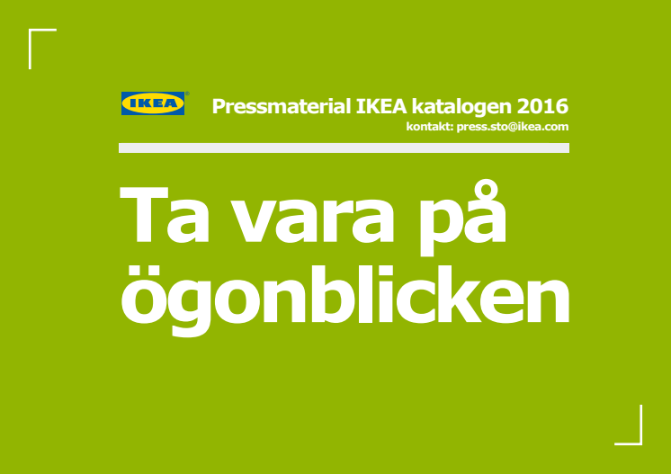 IKEA katalogen 2016 pressmaterial