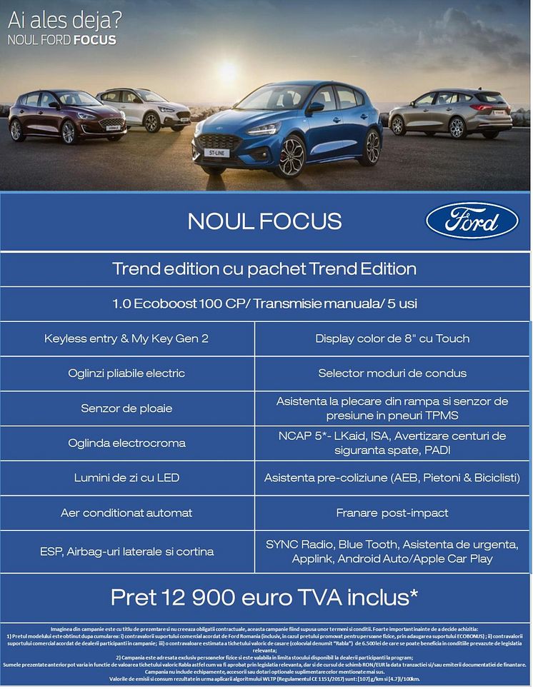 Ofertă programul Rabla - noul Ford Focus