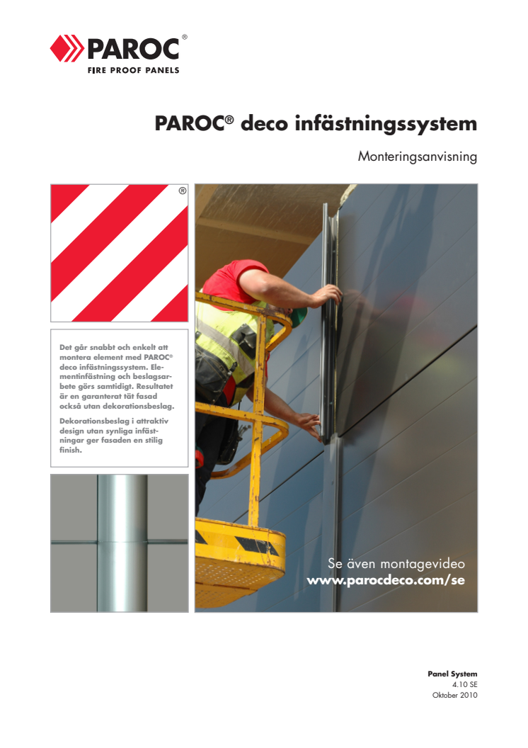 Paroc Panel System lanserar PAROC® deco infästningssystem – snabbare montage och snyggare finish av elementväggar