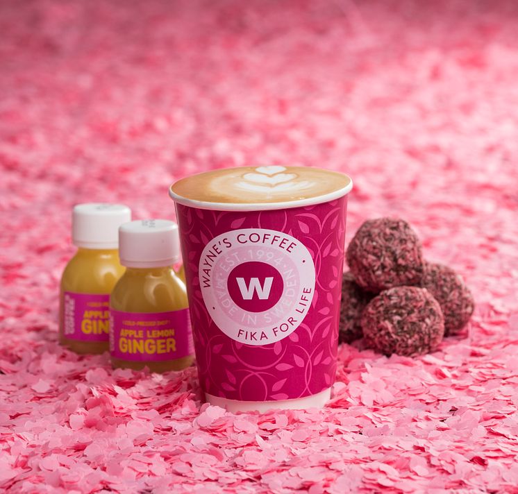 Waynes Coffee rosa bandet produkter