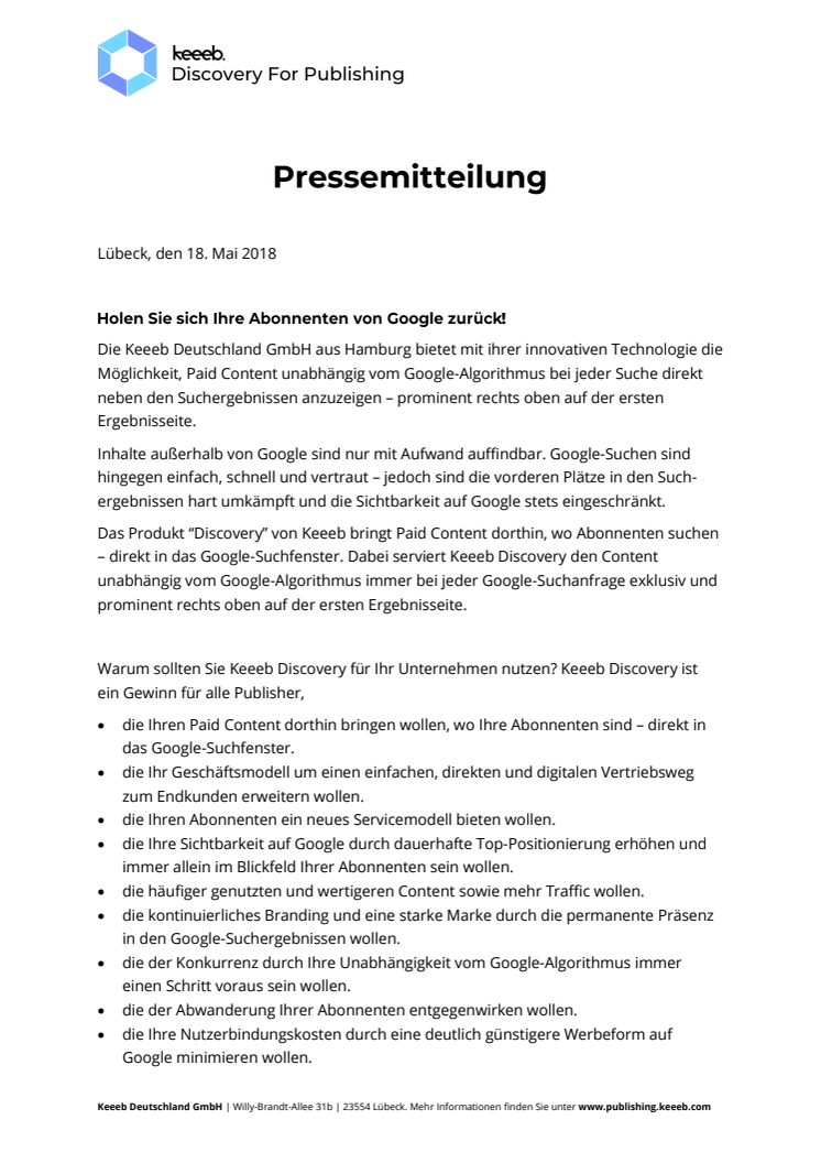 Holen Sie sich Ihre Abonnenten von Google zurück!