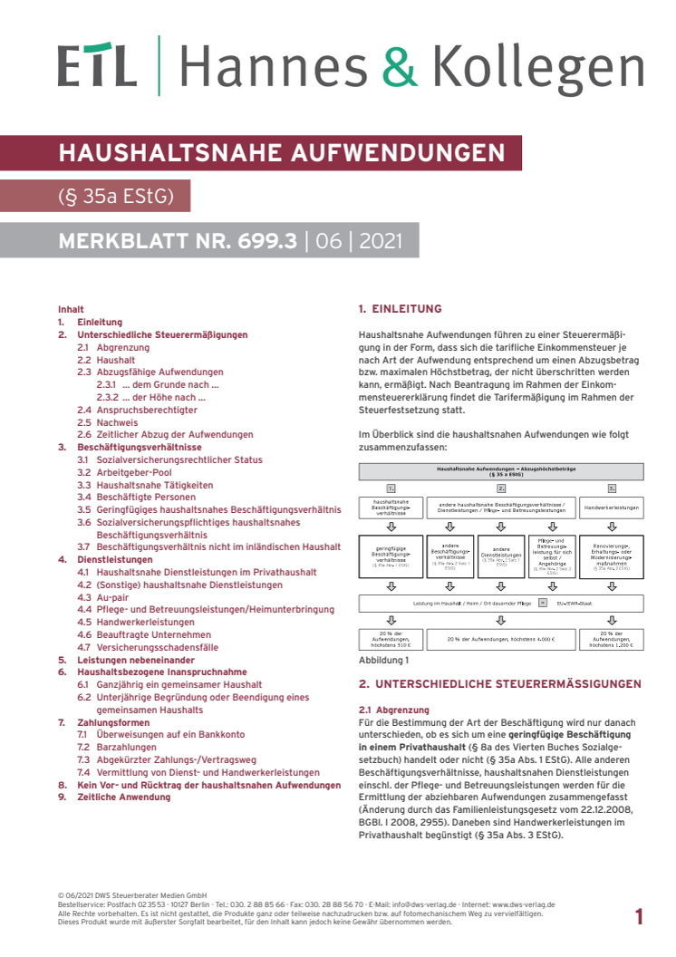 Merkblatt „Haushaltsnahe Aufwendungen“ Stand 07.2021