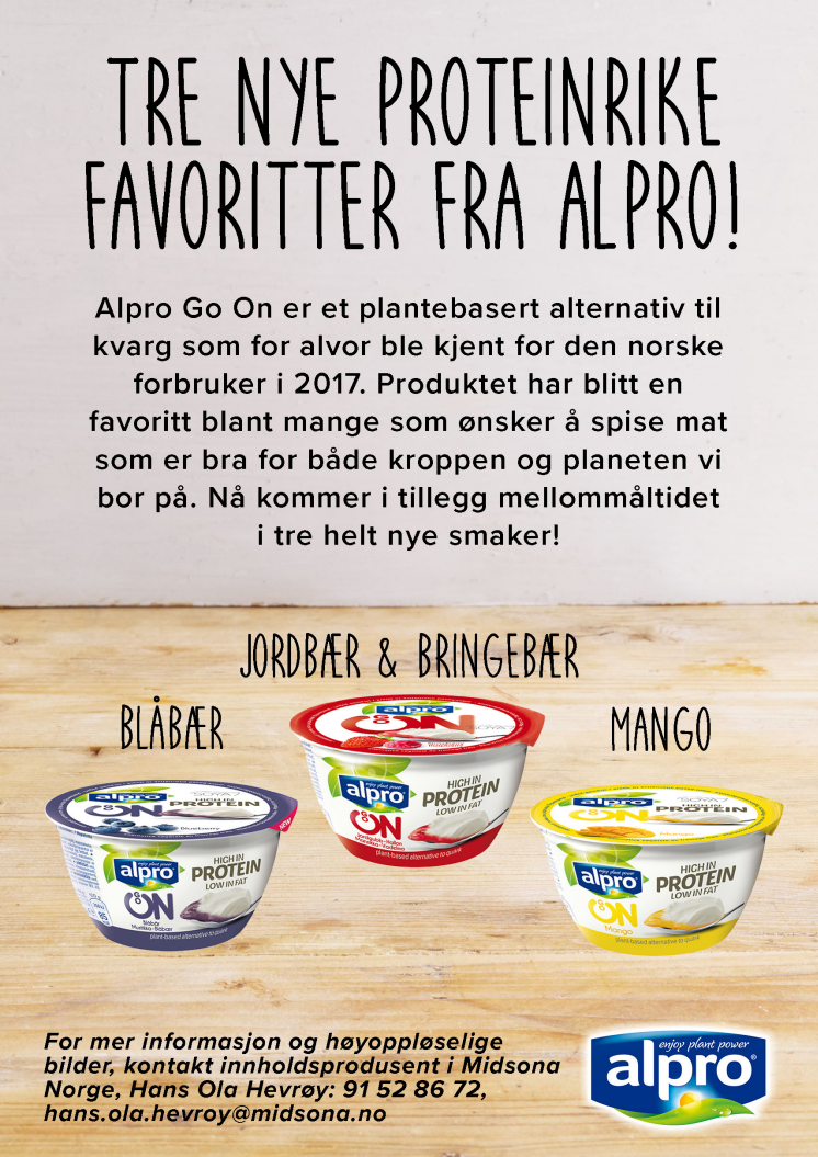 NYHET! Den proteinrike Alpro-favoritten får selskap av tre nye varianter