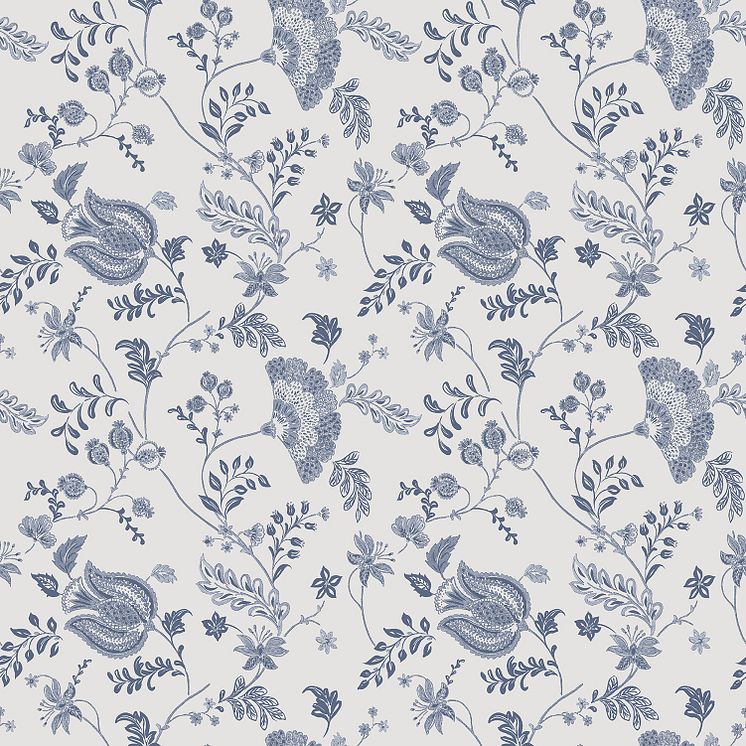 Wallpaper Scandinavia 10x0,53 m Loka Blue white Non-woven