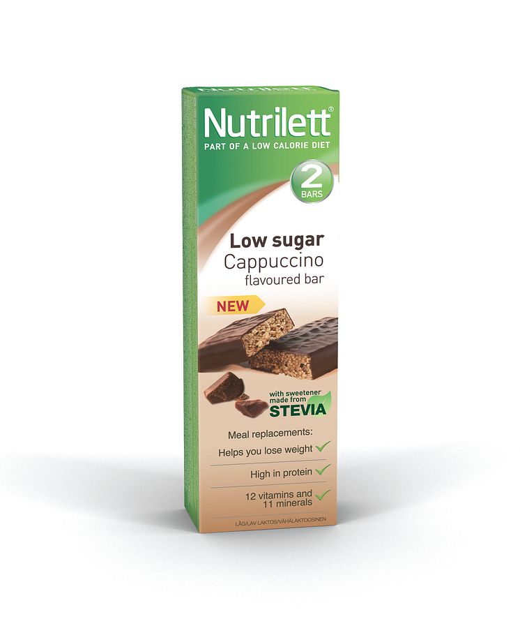 2 pack Low sugar bar with Cappuccino