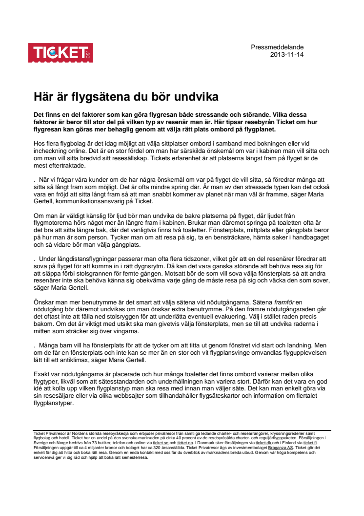 Här är flygsätena du bör undvika