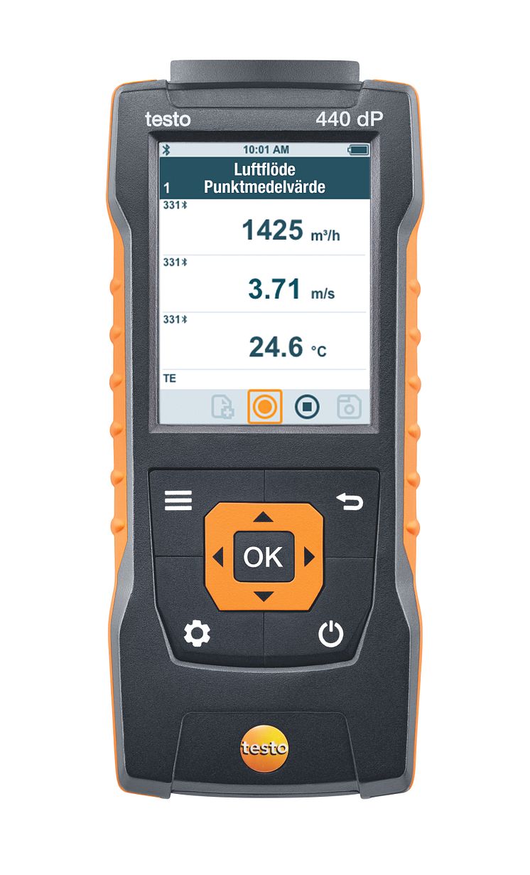 testo 440 dP med integrerad differenstrycksensor