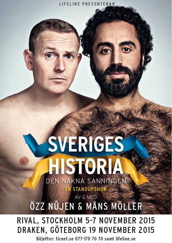 Özz Nüjen och Måns Möller förenas på scen i showen ”Sveriges Historia – den nakna sanningen”