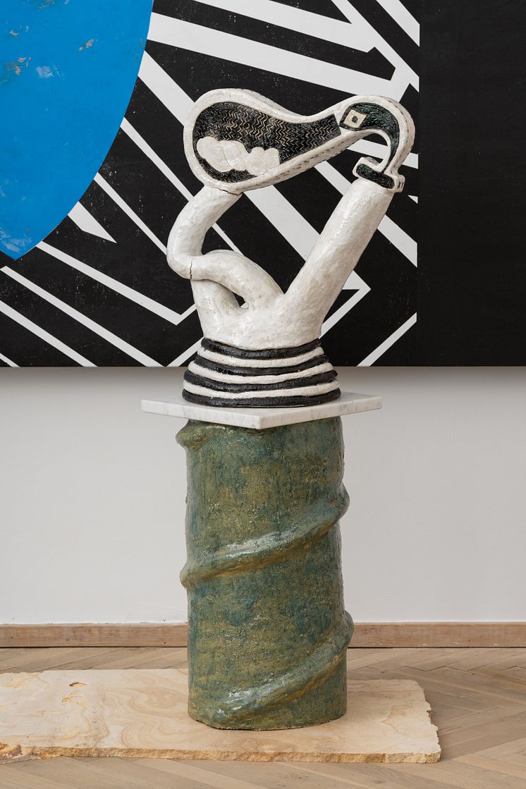 Brook Andrew, Ngaay Ngajuu Dhugul Birra (To See My Skin Broken), 2022. Detail, Seeds and Souls, Kunsthal Charlottenborg, 2023. 