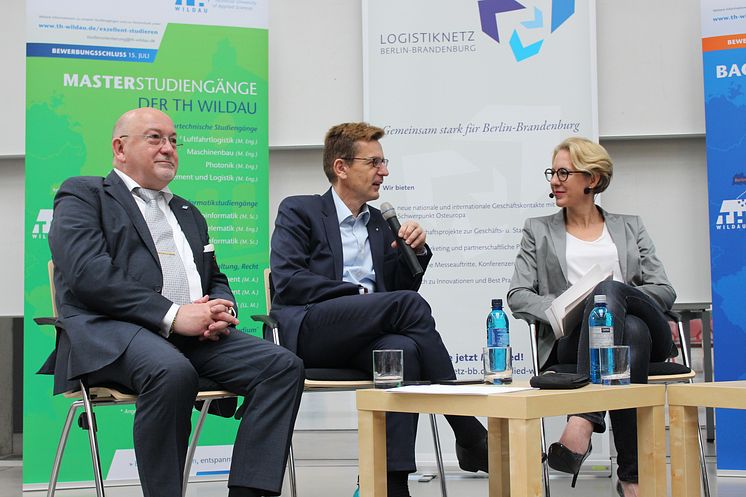 Podiumsdiskussion „Zukunftsbranche Luftverkehr am Standort Berlin Brandenburg“ am 15. Oktober 2016 an der Technischen Hochschule Wildau